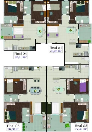 Imagem APARTAMENTO COM 70.28 m² - AVIAÇÃO - PRAIA GRANDE SP
