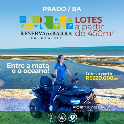 Lote em condomínio Fechado a partir de 450 m2 - PRADO - BA - COD 668