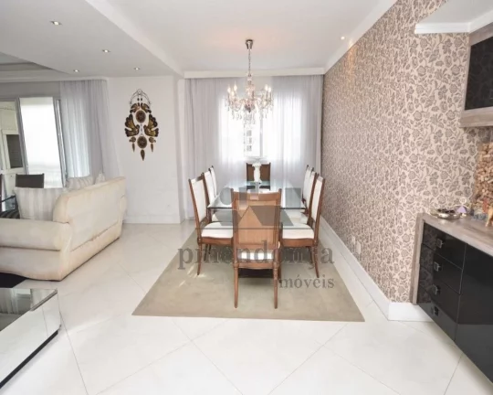 Imagem Amplo apartamento duplex, bem distribuído, com living para 02 ambientes, terraço gourmet 04 dormit...