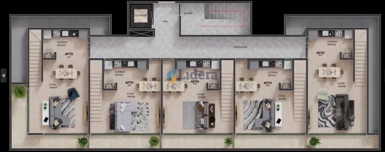 Imagem Apto - 2 Quartos - 1 Suíte - 58,30 m² - Ponta de Campina, Cabedelo/PB