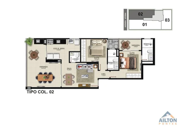 Imagem Lançamento Residencial Torre das Águas - Praia do Morro - Guarapari/ES