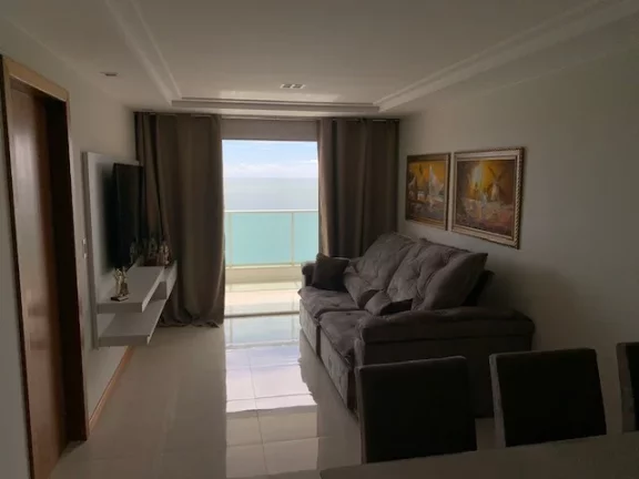 Imagem Apartamento Alto Padrão, 03 Quartos, 01 Suite, Vista Panorâmica, 02 Vagas de Garagem, 03 Varandas, Beira Mar, Praia do Morro, Guarapari - ES