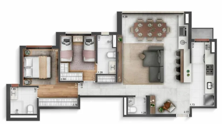 Imagem Apartamento com 3 Dormitorio(s) localizado(a) no bairro Vila Mogilar em Mogi das Cruzes / Mato Grosso do Sul Ref.:DE42357