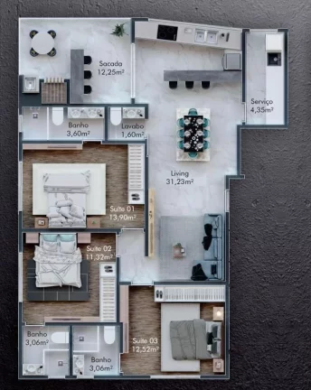 Imagem San Pietro Residence - Apartamento à venda no bairro Perequê - Porto Belo/SC