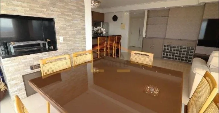 Imagem Apartamento de 105m², com 3 dormitórios, sendo 1 suite, sala integrada à cozinha e varanda gourme...