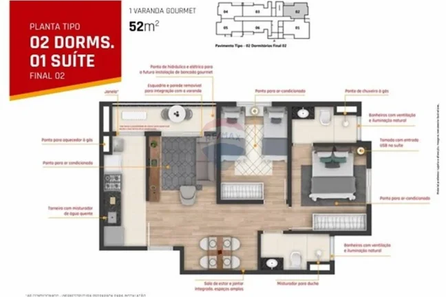 Imagem Apartamento "Lançamento" 2 e 3 Dormitórios com Suíte – JJR Hortência