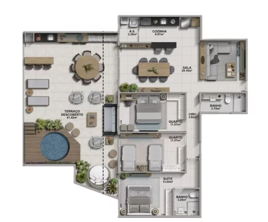 Imagem Aveiro - Apartamento à venda no bairro Recreio dos Bandeirantes - Rio de Janeiro/RJ