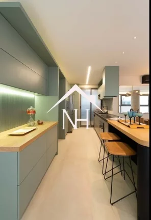 Imagem apartamento de 145m com hall privativo, 3 suítes, terraço gourmet, 2 vagas, Academia, Espaço gourmet, salão de festas, brinquedoteca, Piscina, Sauna