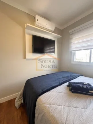 Imagem Apartamento mobiliado, 2 dormitórios, 2 banheiros (1 suite), sala, cozinha, área de serviço e var...