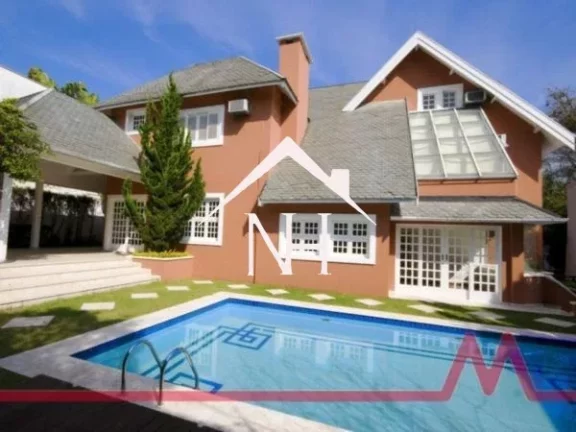 Imagem casa em condomínio fechado, condomínio de casas , casa com piscina, churrasqueira, vaga coberta, 4 suítes, portaria, segurança, casa