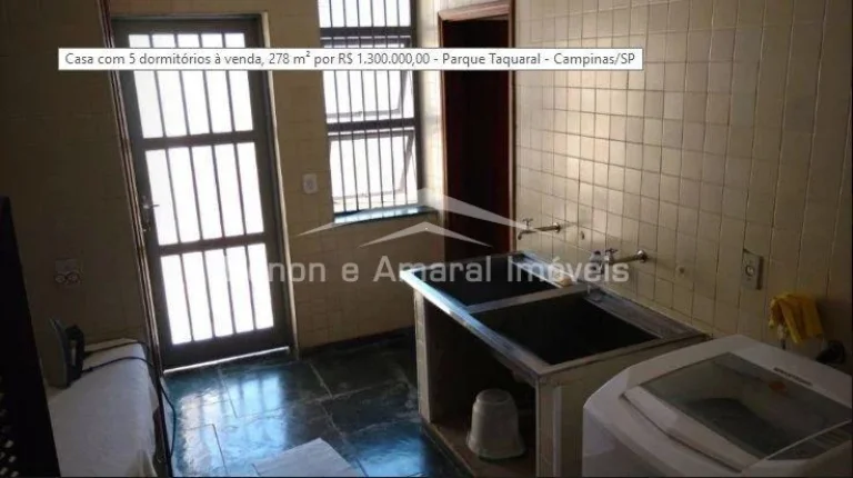 Imagem Vende Casa Bairro Taquaral, Localização Excelente, Próximo da Lagoa do taquaral, Imóvel com exce...
