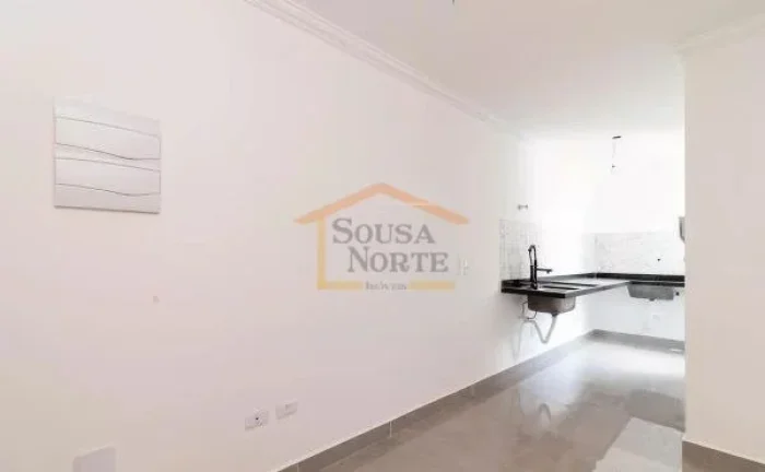 Imagem Apto 2 dormitórios, sacada, sala, cozinha, banheiro, área de serviço, sem vaga. 43m².
Acabamento...