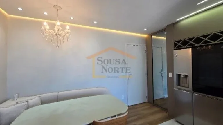 Imagem Apartamento com 60 m², 2 dormitórios, sendo 1 suíte, sala integrada à varanda com espaço gourme...