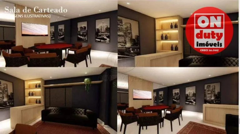Imagem Espetacular Cobertura. Uma quadra da praia com 3 suítes à venda, 160 m² por R$ 2.800.000 - José Menino - Santos/SP