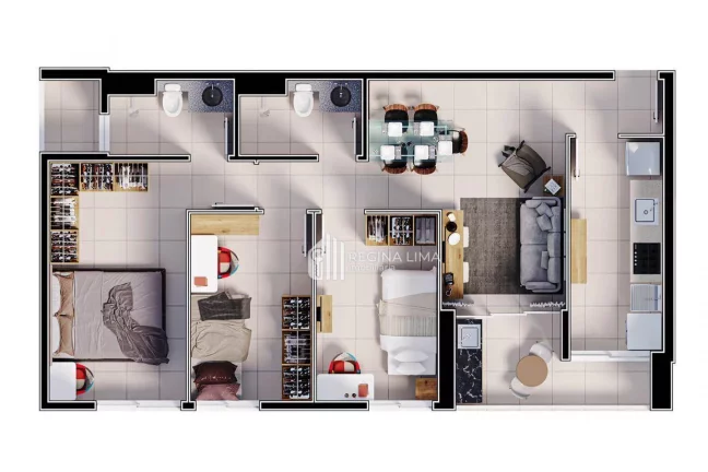Imagem Apartamento com 3 dormitórios à venda, 78 m² por R$ 657.540,47 - Fátima - Teresina/PI