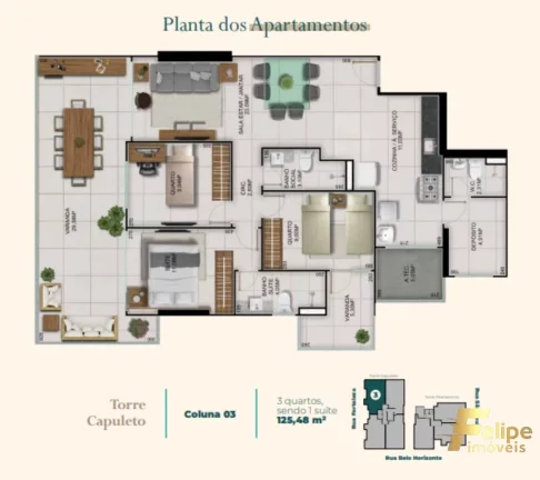 Imagem Jardins de Verona - o lugar dos seus sonhos! Com 3 quartos sendo 1 suíte - Itapoã / Vila Velha - ES