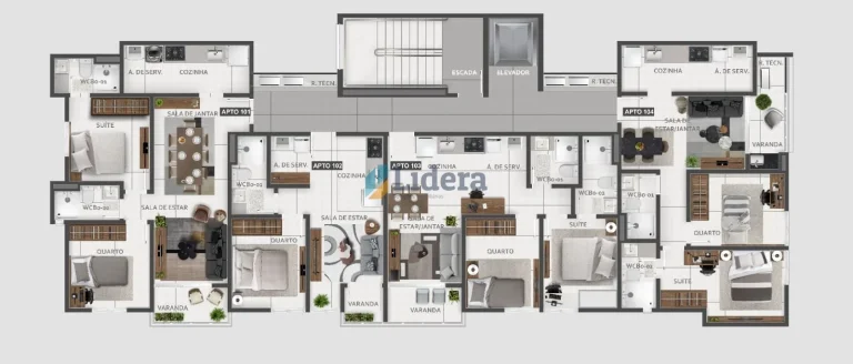 Imagem Apto - 2 Quartos - 1 Suíte - 55,04 m² - Intermares, Cabedelo/PB.