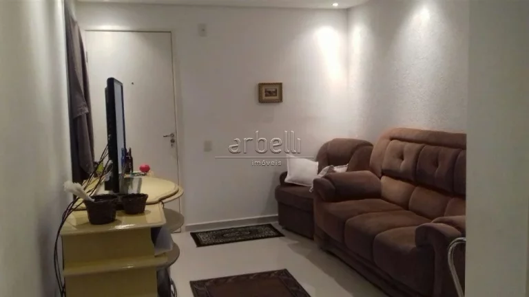 Imagem Apartamento térreo com 48 metros quadrados, com dois quartos com piso em porcelanato e teto rebaixa...