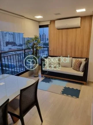 Imagem Apartamento moderno amplo living com varanda gourmet, ar condicionado, 95 metros, todos os ambientes...
