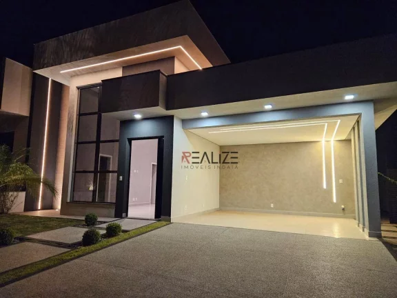 Imagem Casa moderna com escritório e 3 suítes à venda, 180 m² por R$ 1.620.000 - Condomínio Fechado - Indaiatuba/SP