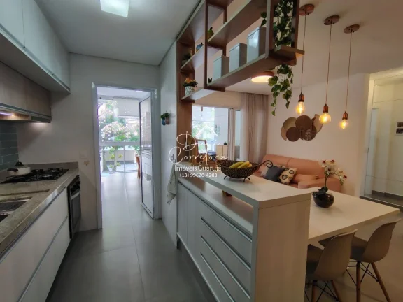 Imagem Apartamento frente mar com lazer, Tombo com 3 Quartos, 3 Suítes, 2 Salas, 4 Banheiros, 3 Vagas de Garagem, 112m²!