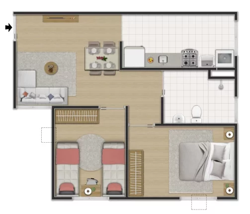 Imagem Vic Park Hungria - Fase 3 - Apartamento à venda no bairro Santa Cruz - Rio de Janeiro/RJ