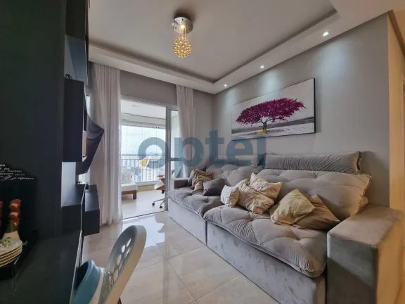 Imagem Apartamento mobiliado 95m2 3 dormitórios, sendo 1 suíte, varanda gourmet, 2 vagas no condomínio clube Family Garden na Chácara Inglesa