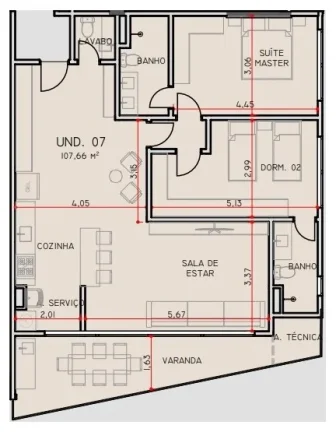 Imagem Apto. no OKA MAMORÉ - 123m²