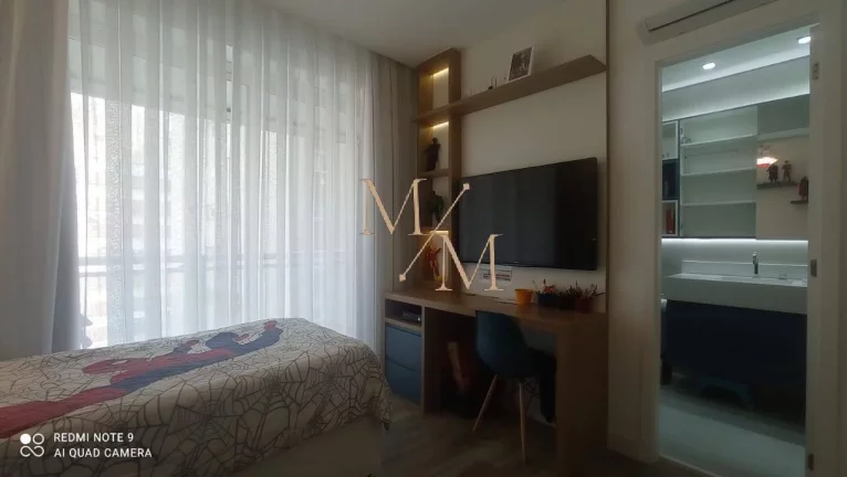 Imagem Apartamento frente a praia com 2 suítes, varanda gourmet, na Pompeia.