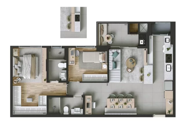 Imagem Insight - Apartamento à venda no bairro Vila Izabel - Curitiba/PR