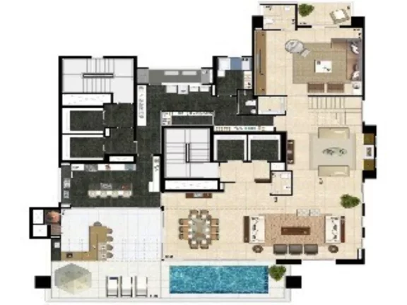 Imagem Apartamento de luxo no Edifício Josephine Baker, Jardim Anália Franco, São Paulo-SP: 5 quartos, 4 suítes, 5 banheiros, 6 vagas de garagem, 326m² de área.