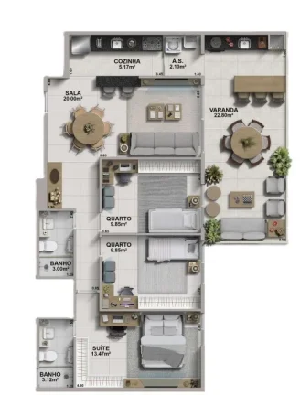 Imagem Cobertura de Luxo à Venda no Recreio dos Bandeirantes, Rio de Janeiro - 3 Quartos, 1 Suíte, 3 Vagas - 108,82m²