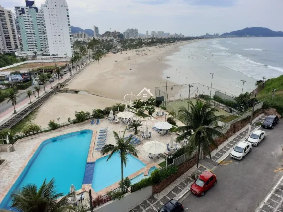 Imagem Apartamento com vista para o mar e lazer, 3 quartos com suíte e 2 vagas na Pitangueiras, Guarujá-SP - 165m² de área.