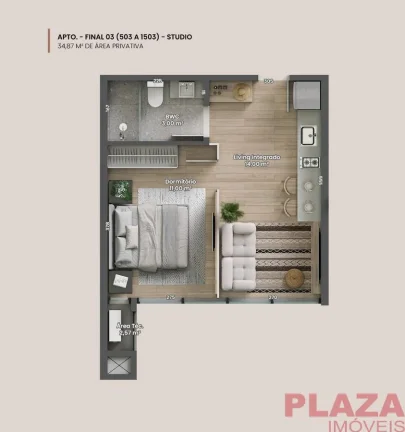 Imagem Apartamento de 1 dormitorio em Camboriú