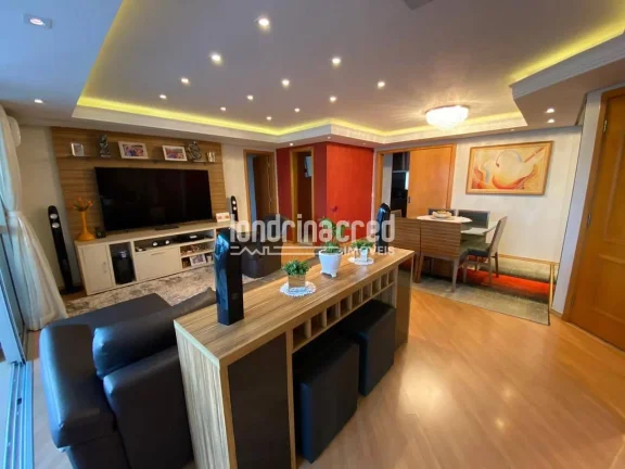 Imagem Apartamento no Res. Solar Rivera. Dormitórios: 03 sendo 01 suite. Banheiros: 03. Sala. Cozinha. Vagas de garagem: 02. Área útil: 120m²