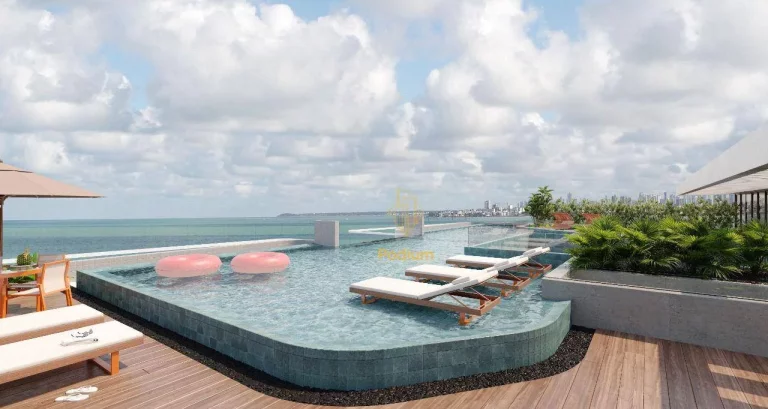Imagem Flats beira mar com varanda / sacada na praia de Intermares- FL0162