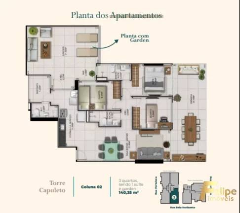 Imagem Jardins de Verona - o lugar dos seus sonhos! Com 3 quartos sendo 1 suíte - Itapoã / Vila Velha - ES