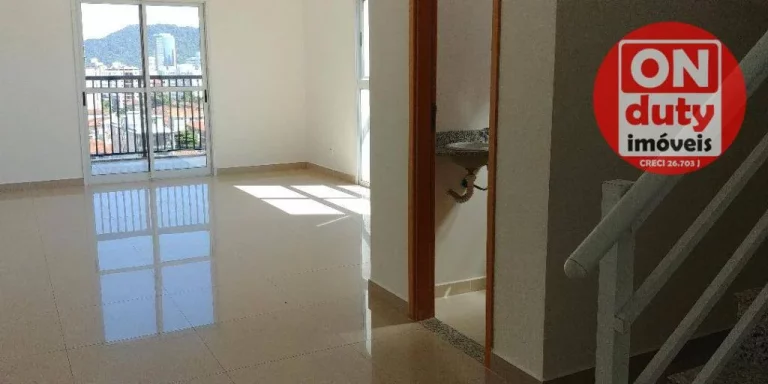 Imagem Apartamento Duplex com 3 dormitórios à venda, 131 m² por R$ 989.000,00 - Encruzilhada - Santos/SP