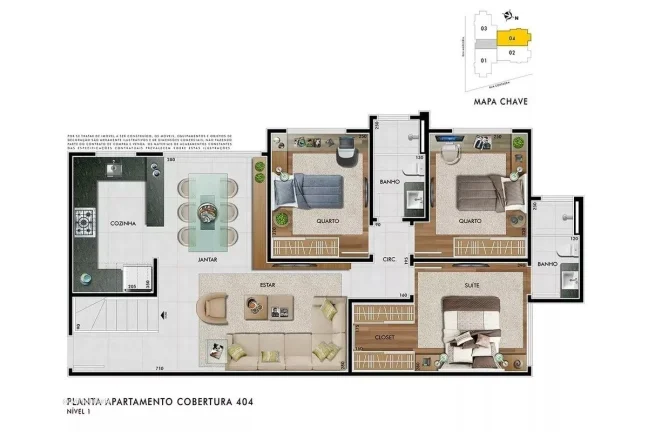 Imagem Este espaçoso apartamento está localizado na vibrante cidade de Belo Horizonte. Com quatro quartos...