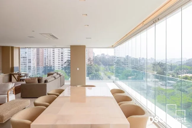 Imagem Com projeto da renomada arquiteta Fernanda Negrelli, esse apartamento de 229m2 imprime de forma harm...