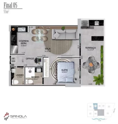 Imagem Cobertura com 2 dormitórios à venda, 114 m² por R$ 880.000 - Vila Caiçara - Praia Grande/SP
