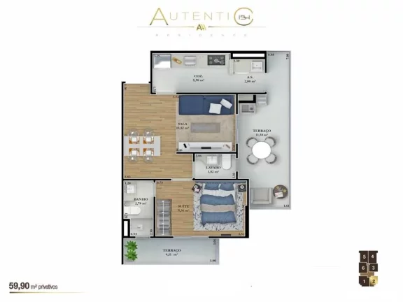 Imagem Apartamento com 1 dorm, Canto do Forte, Praia Grande - R$ 395 mil, Cod: 2315