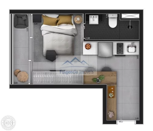Imagem Apartamentos Studios de 30,75m² mobiliado na Av. dos Imarés - Moema