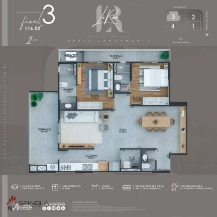 Imagem Apartamento com 3 dormitórios à venda, 157 m² por R$ 900.000,00 - Vila Guilhermina - Praia Grande/SP
