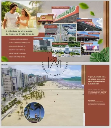 Imagem Apartamento na Planta para Venda em Praia Grande, Guilhermina, 2 dormitórios, 1 suíte, 2 banheiros, 1 vaga