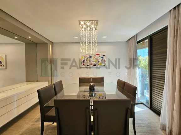 Imagem Apartamento mobiliado para locação no Itaim Bibi, São Paulo-SP: 2 quartos, 2 suítes, 3 salas, 4 banheiros, 2 vagas, 163 m².