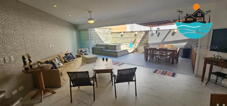 Imagem Temporada Aluguel em Juquehy com, 4 suítes, hidro, churrasqueira, 3 vagas, 300m da praia - Acomodação máx. 10 pessoas | Juquehy Imobiliária