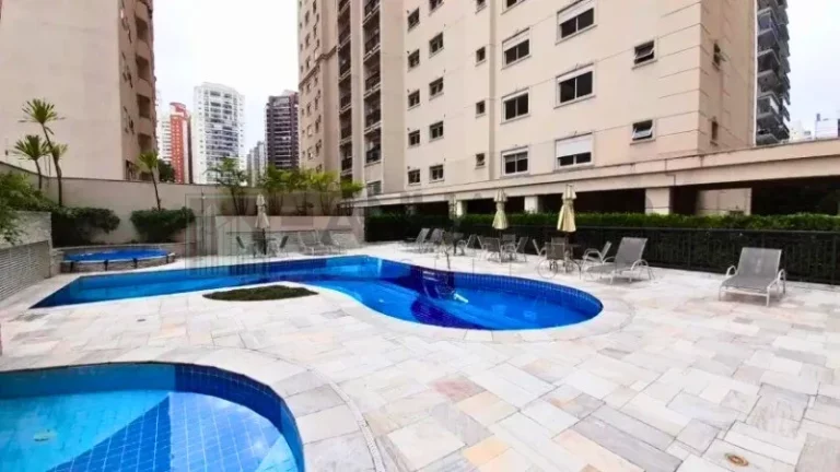 Imagem Apartamento de alto padrão para locação na Indianópolis, São Paulo-SP: 3 quartos, 3 suítes, 3 salas, 4 banheiros, 2 vagas e 164m².