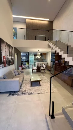 Imagem Casa, Condomínio Encontro das Águas, móveis planejados, sala de estar, jantar e