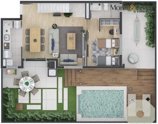 Imagem Apartamento para Venda em Curitiba, Portão, 3 dormitórios, 1 suíte, 2 banheiros, 1 vaga